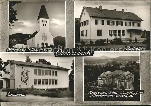 Obersasbach Kurhaus Marienheim-Erlenbach Pfarrkirche / Sasbach /Ortenaukreis LKR
