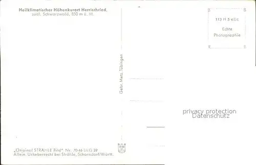 Herrischried Fliegeraufnahme / Herrischried /Waldshut LKR