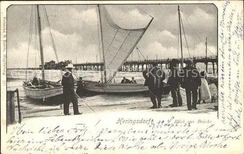 Heringsdorf Holstein Strand Boote Bruecke / Heringsdorf /Ostholstein LKR