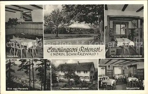 Rotensol Gasthaus Pension zum Lamm / Bad Herrenalb /Calw LKR