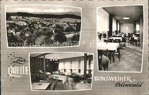 Bonsweiher Gasthaus Pension zur Quelle / Moerlenbach /Bergstrasse LKR