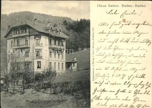 Baden-Baden Haus Salem / Baden-Baden /Baden-Baden Stadtkreis