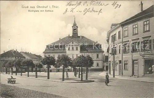 Ohrdruf Marktplatz mit Rathaus / Ohrdruf /Gotha LKR