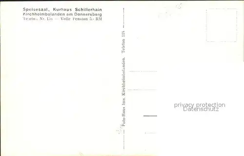 Kirchheimbolanden Kurhaus Schillerhain Speisesaal / Kirchheimbolanden /Donnersbergkreis LKR