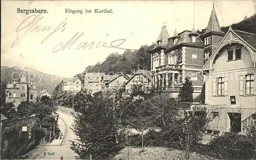 Bad Bergzabern Eingang ins Kurthal / Bad Bergzabern /Suedliche Weinstrasse LKR