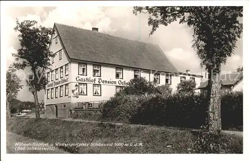 Schoenwald Schwarzwald Gasthaus Pension Ochsen / Schoenwald im Schwarzwald /Schwarzwald-Baar-Kreis LKR