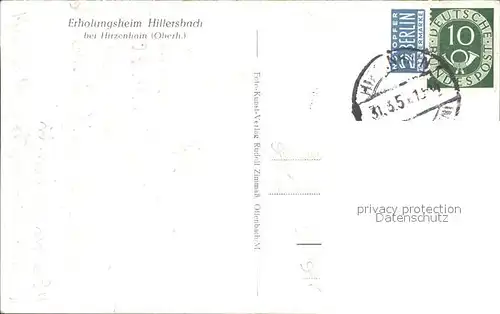 Hirzenhain Wetteraukreis Erholungsheim Hillersbach / Hirzenhain /Wetteraukreis LKR