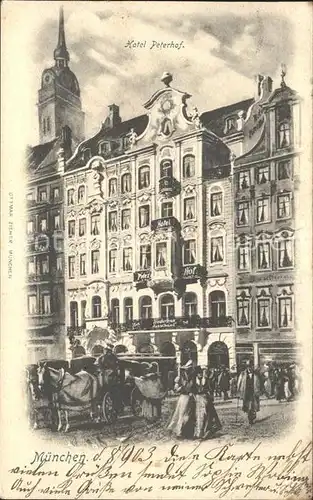 Muenchen Hotel Peterhof Pferdekutsche / Muenchen /Muenchen LKR