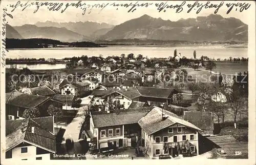 Chieming Chiemsee See Alpen Strandbad / Chieming /Traunstein LKR