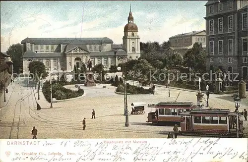 Darmstadt Paradeplatz mit Museum Strassenbahn / Darmstadt /Darmstadt Stadtkreis