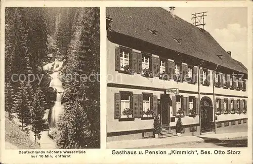 Triberg Schwarzwald Gasthaus Pension Kimmich Otto Storz Wasserfaelle / Triberg im Schwarzwald /Schwarzwald-Baar-Kreis LKR
