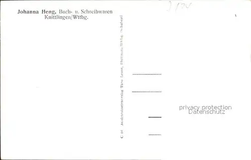 Knittlingen Buch- und Schreibwaren Johanna Heng / Knittlingen /Enzkreis LKR