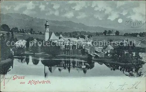 Hoeglwoerth bei Nacht / Anger /Berchtesgadener Land LKR