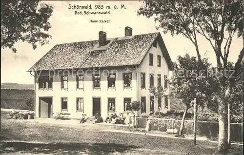 Schoenwald Schwarzwald Haus Kaiser / Schoenwald im Schwarzwald /Schwarzwald-Baar-Kreis LKR