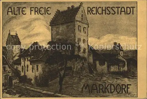 Markdorf Baden Kuenstlerkarte alte freie Reichsstadt Emerich / Markdorf /Bodenseekreis LKR