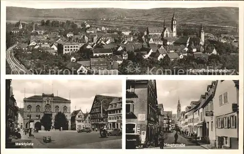 Tauberbischofsheim Gesamtansicht Marktplatz Hauptplatz / Tauberbischofsheim /Main-Tauber-Kreis LKR