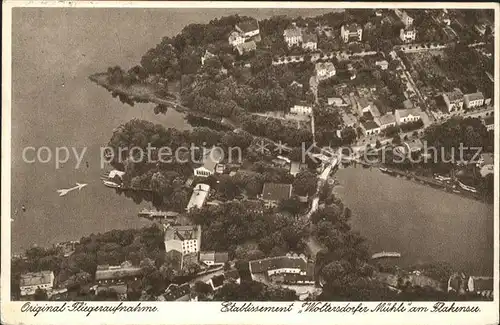 Woltersdorf Erkner Etablissement Woltersdorfer Muehle Fliegeraufnahme / Woltersdorf Erkner /Oder-Spree LKR