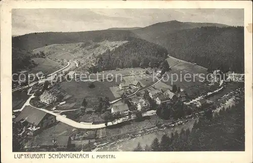 Schoenmuenzach Fliegeraufnahme Luftkurort / Baiersbronn /Freudenstadt LKR