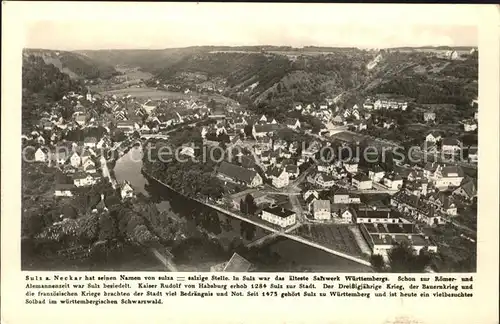 Sulz Neckar Fliegeraufnahme Geschichte / Sulz am Neckar /Rottweil LKR