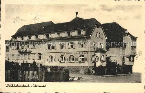 Waldkatzenbach Gasthof Pension zum Adler / Waldbrunn /Neckar-Odenwald-Kreis LKR
