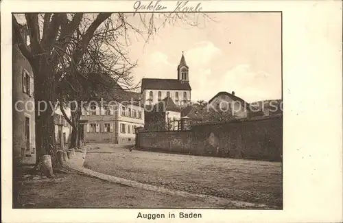Auggen Partie an der Kirche Stadtmauer / Auggen /Breisgau-Hochschwarzwald LKR