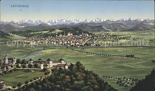 Leutkirch Gesamtansicht mit Alpenpanorama / Leutkirch im Allgaeu /Ravensburg LKR
