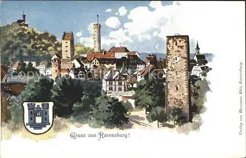 Ravensburg Wuerttemberg Kirche Turm Wappen / Ravensburg /Ravensburg LKR