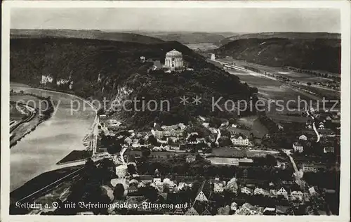 Kelheim mit Befreiungshalle Fliegeraufnahme / Kelheim Donau /Kelheim LKR