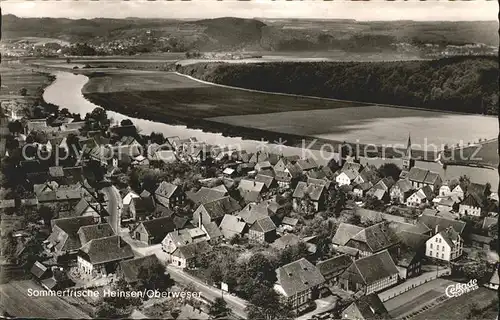 Heinsen Weser Sommerfrische Fliegeraufnahme / Heinsen /Holzminden LKR