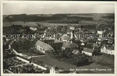 Bad Woerishofen Ortsansicht mit Kirche Fliegeraufnahme / Bad Woerishofen /Unterallgaeu LKR