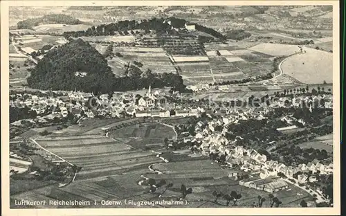 Reichelsheim Odenwald Fliegeraufnahme Luftkurort Kupfertiefdruck / Reichelsheim (Odenwald) /Odenwaldkreis LKR