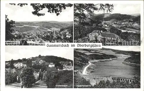 Gummersbach Gesamtansicht Rathaus Grotenbach Aggertalsperre / Gummersbach /Oberbergischer Kreis LKR