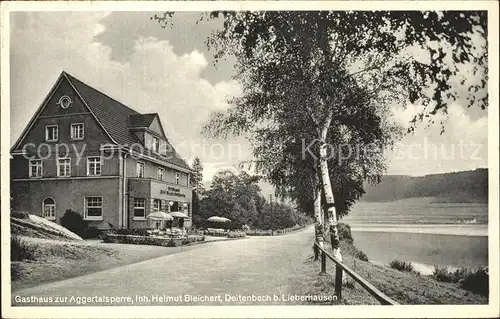 Deitenbach Gasthaus zur Aggertalsperre beim Strandbad / Gummersbach /Oberbergischer Kreis LKR