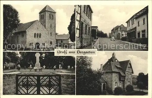 Hergarten Kirche Strassenpartie Denkmal Gedenkstaette / Heimbach /Dueren LKR