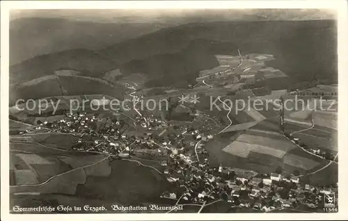 Sosa Erzgebirge Sommerfrische Fliegeraufnahme / Sosa /Erzgebirgskreis LKR