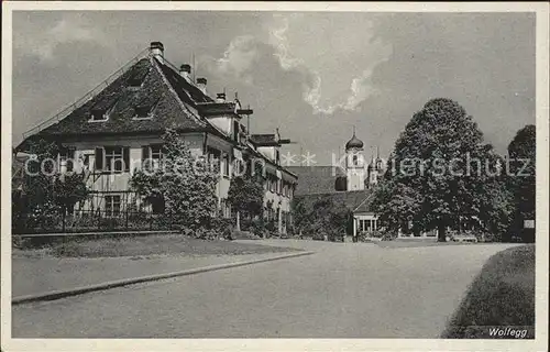 Wolfegg Strassenpartie Kirchturm / Wolfegg /Ravensburg LKR