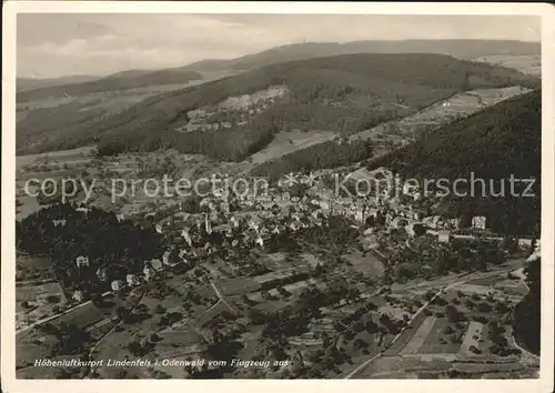 Lindenfels Odenwald Hoehenluftkurort Fliegeraufnahme / Lindenfels /Bergstrasse LKR