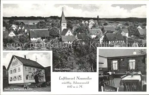 Neuweiler Calw Ortsansicht mit Kirche Gasthaus Metzgerei zum Adler / Neuweiler /Calw LKR