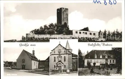 Sulzfeld Baden Burg Ravensburg Kirche Amalienhof / Sulzfeld /Karlsruhe LKR