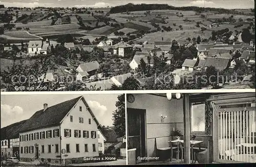 Korb Baden Gesamtansicht Gasthaus zur Krone Gastzimmer / Moeckmuehl /Heilbronn LKR