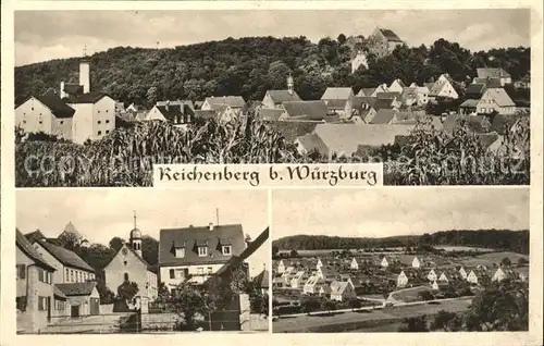 Reichenberg Unterfranken Teilansicht Kirche Siedlung / Reichenberg /Wuerzburg LKR