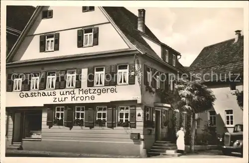 Rudersberg Wuerttemberg Gasthaus Metzgerei zur Krone / Rudersberg /Rems-Murr-Kreis LKR