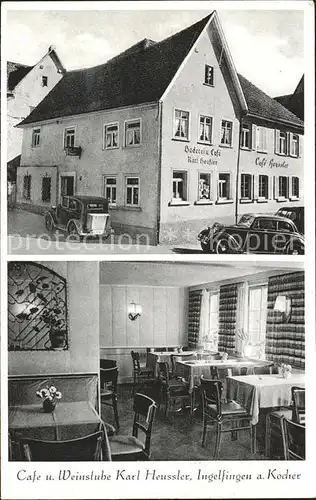 Ingelfingen Cafe Weinstube Heussler / Ingelfingen /Hohenlohekreis LKR