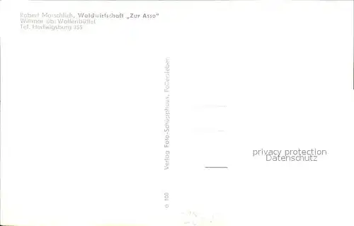 Wittmar Waldwirtschaft zur Asse Fliegeraufnahme / Wittmar /Wolfenbuettel LKR