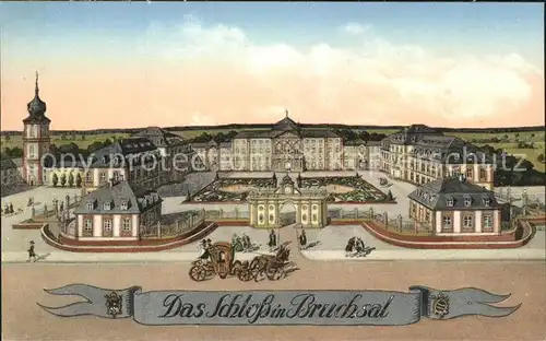 Bruchsal Schloss Pferdekutsche / Bruchsal /Karlsruhe LKR