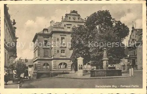 Herbolzheim Breisgau Rathauspartie Brunnen / Herbolzheim /Emmendingen LKR