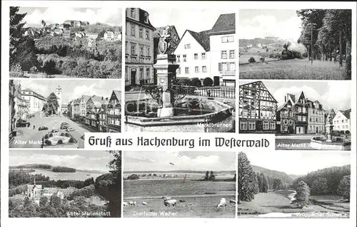 Hachenburg Westerwald Abtei Marienstatt Marktbrunnen / Hachenburg /Westerwaldkreis LKR