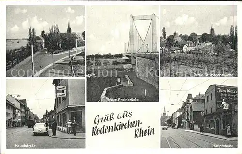 Rodenkirchen Koeln Hauptstrasse Rheinbruecke / Koeln /Koeln Stadtkreis