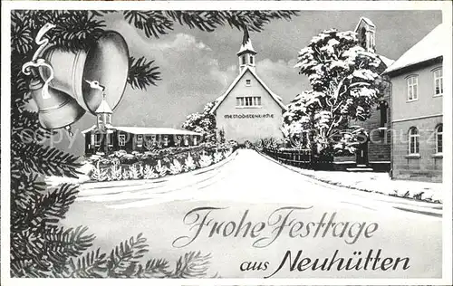 Neuhuetten Unterfranken Weihnachtskarte / Neuhuetten /Main-Spessart LKR
