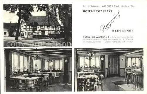 Wahlscheid Engelskirchen Hotel Restaurant Aggerhof / Engelskirchen /Oberbergischer Kreis LKR